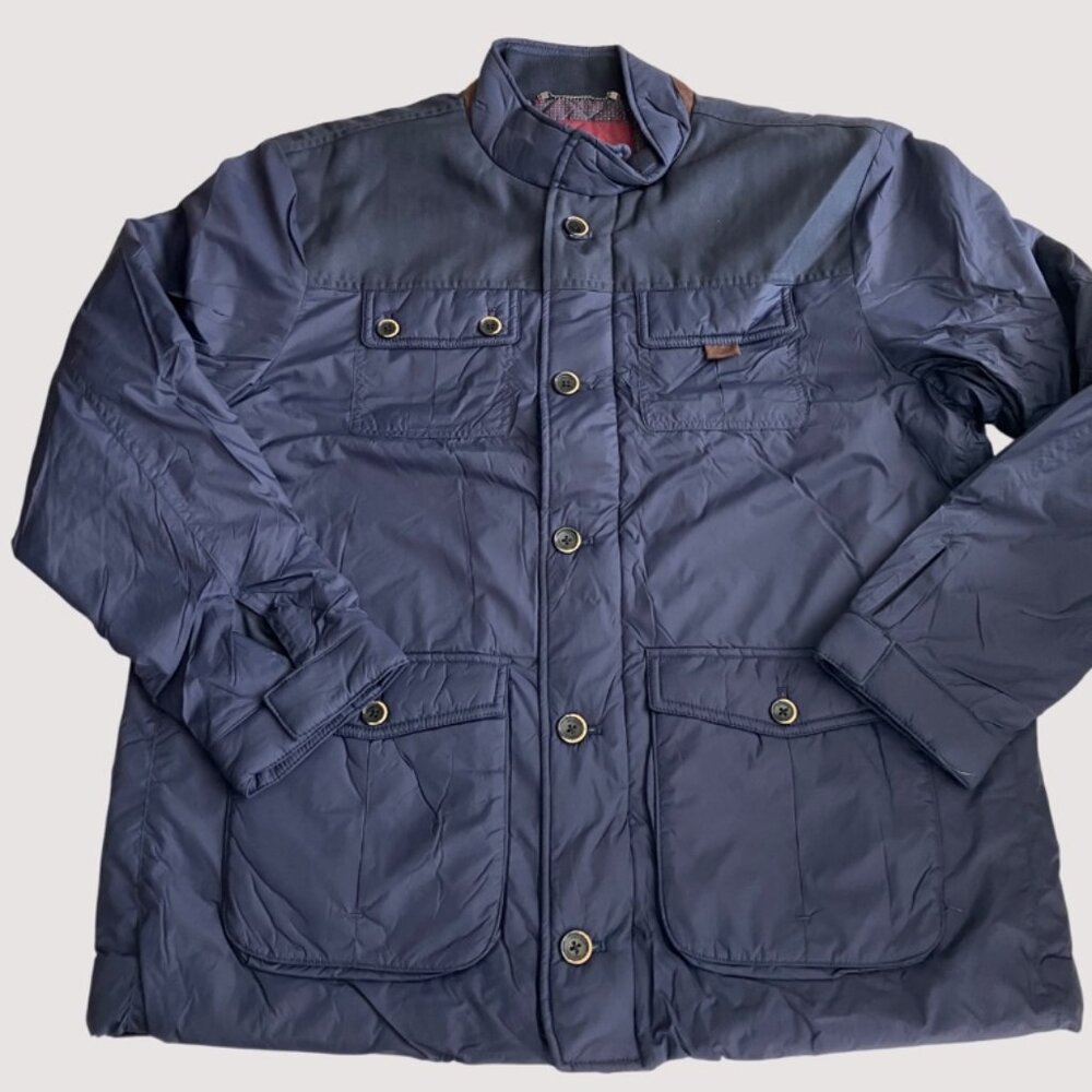 UNTUCKit Rodier XL Men's Jacket Coat Navy Blue Lightweight Nylon X-LARGE